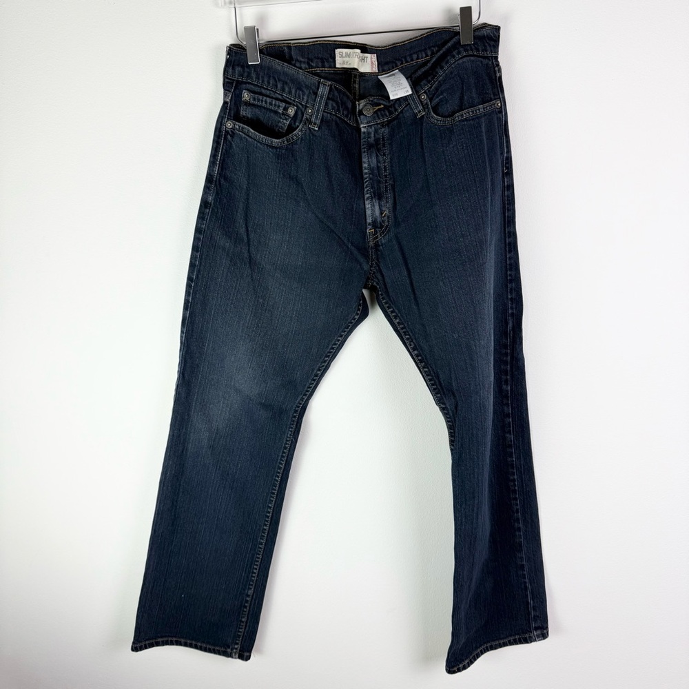 LEVI’S Men’s 514 Slim Straight Dark Wash Jeans 36x30